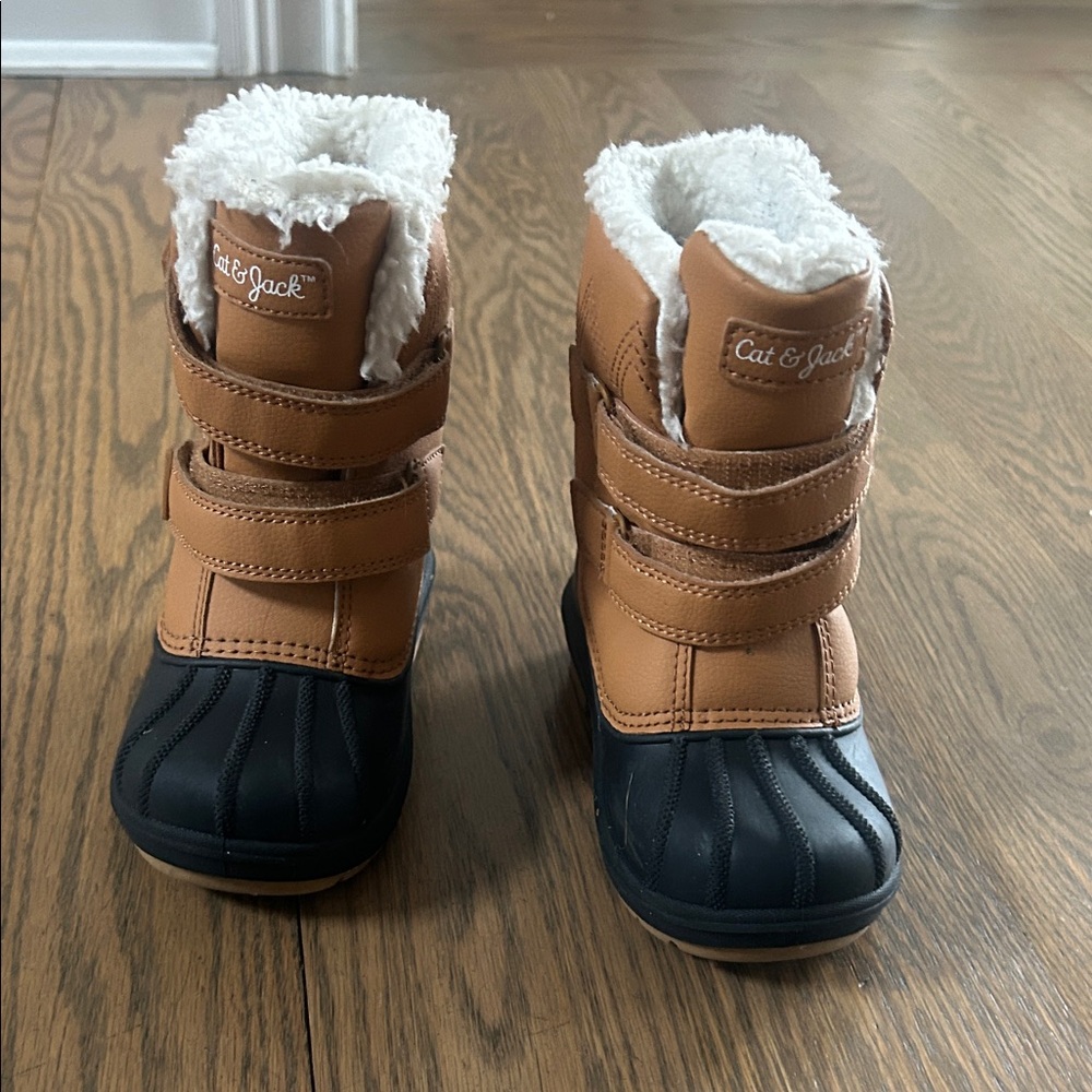 Cat & Jack Tan and Black Kids' Boots